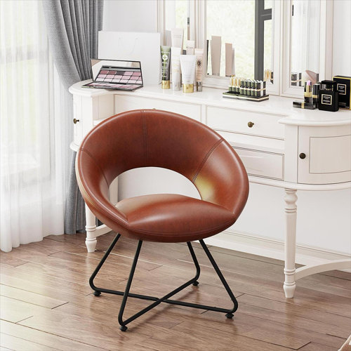Wayfair | Faux Leather Swivel Accent Chairs You'll Love in 2024